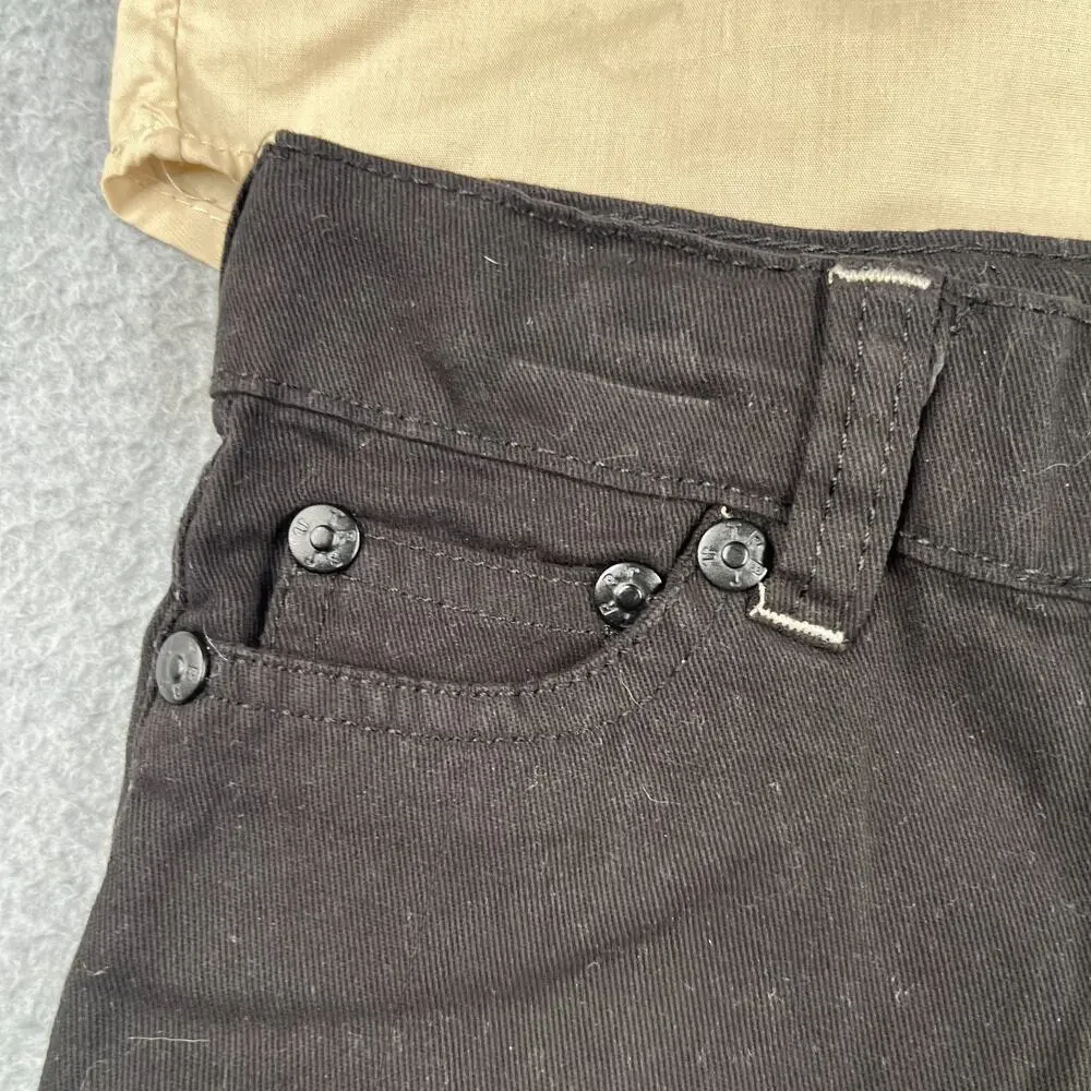 True Reliogion Kids 2 Piece 3T long Sleeve Button Up Black Pants New NWT